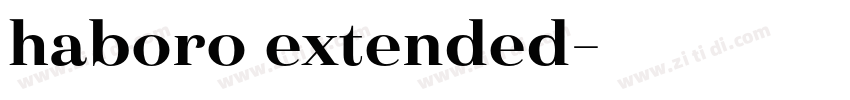 haboro extended字体转换